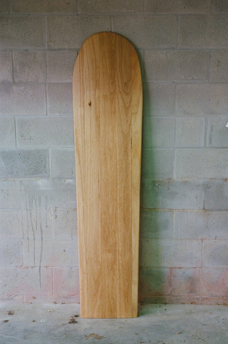 wooden surfboard