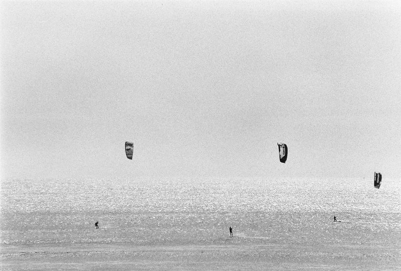 kites over the water