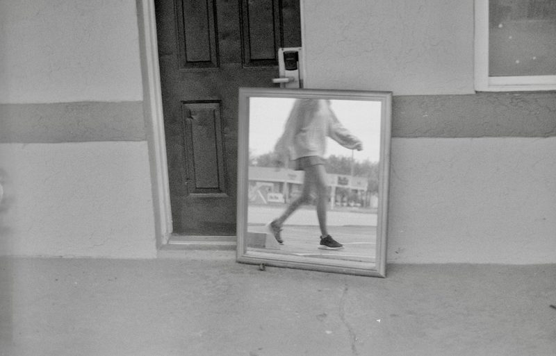 mirror on the sidewalk