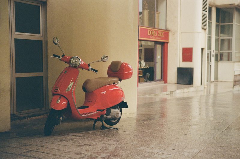 red scooter